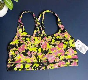 Lululemon Energy Bra Luxtreme NWT Size 2 Inflect Floral Highlight Yellow Multi thumbnail 3