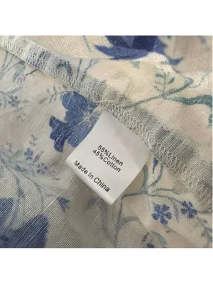 Tuckernuck Crawford Dress Bluebird Melody Linen Cotton Floral Lace Tiered XXL thumbnail 7