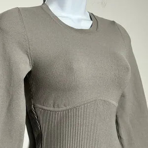 Aritzia Sculpt Knit Empire Longsleeve Longsleeve corset top sweater XS thumbnail 10