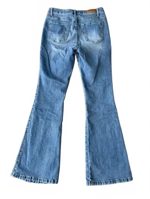 Vipones Women's Denim Jeans Size 8 Flare Bell Bottom Faded Streetwear Urban City thumbnail 3