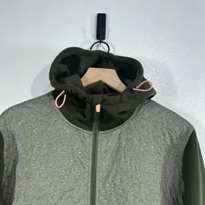 Kari Traa Quilted‎ Hooded Jacket Women's XL Green Full Zip Contrast Sleeves thumbnail 7