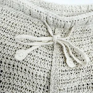 Solitaire X Anthropologie Crochet Wide Leg Pants Cream Ivory Boho Bohemian thumbnail 10