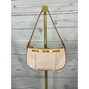 Vintage Dooney & Bourke Pink Signature Mini Shoulder Bag Leather Trim Y2K thumbnail 2