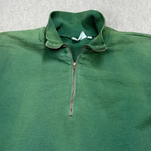 Private Line Quarter Zip Sweatshirt Womens M Green Vintage Distressed Streetwear thumbnail 8