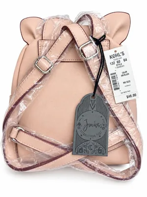 T-Shirt & Jeans Blush Pink Cat Face Mini Backpack Purse thumbnail 4