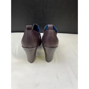 Tommy Hilfiger Women's Brown Leather Slip on Shoes/Heels 3.5" size 9.5 SKU 5818 thumbnail 4
