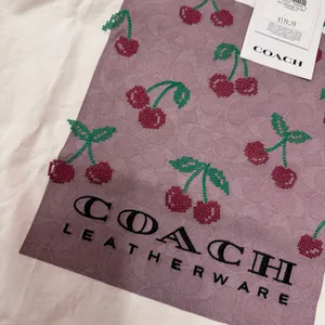 coach Signature Square Cross Stitch Cherries T Shirt ci403 thumbnail 4