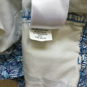 Blue Palm Leaf Print Cotton Shorts - Sz 10 thumbnail 10