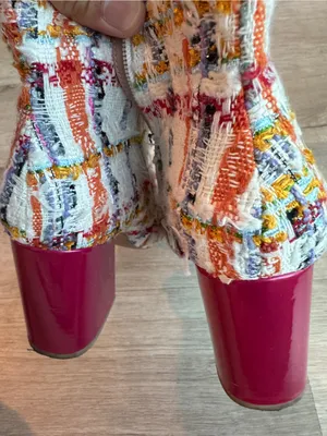 Betsey Johnson Booties White Pink Cait sz 5.5 thumbnail 9