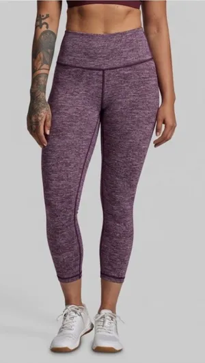 Born Primitive Heather Tights Size S Burgundy Heather Gym Workout Active thumbnail 1
