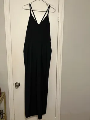 Halara Breezeful™ Backless Cross Strap Wide Leg Quick Dry Jumpsuit Size L NWOT thumbnail 2