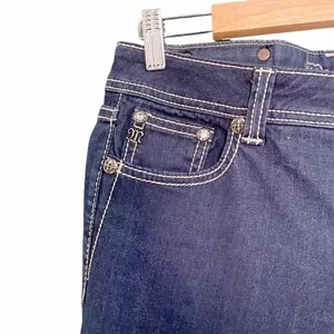 Miss Me Women's Easy Skinny Jeans Size 27 | 4 Dark Wash FDL Embellished Y2K Jean thumbnail 5