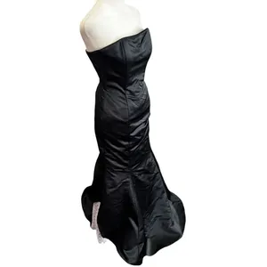 Vintage Gunne Sax Jessica McClintock Black Mermaid Gown NWT XS Strapless Y2K thumbnail 7