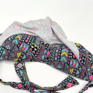 Hula Honey Bikini Swim Top‎ Size Medium Aztec Ruffle Bandeau Boho Indie Festival thumbnail 6