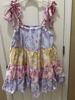 LOVESHACKFANCY x TARGET Jeanne Mixed Floral Mini Dress XL thumbnail 3