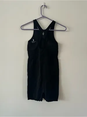 Free People Every Single Time Romper Runsie Black Keyhole M/L‎ Activewear thumbnail 5
