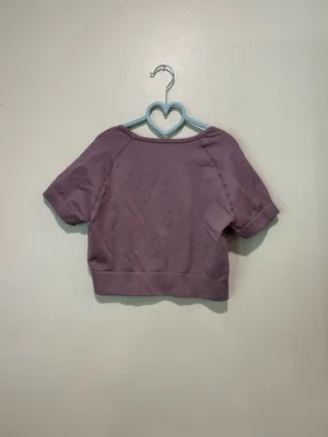 Athletic cropped tee Purple thumbnail 4