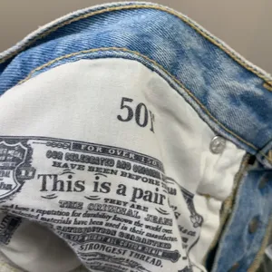 Levi's Premium 501 Button Fly Distressed/Ripped Light Wash Cutoff Jean Shorts thumbnail 4