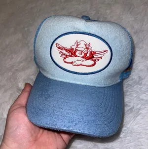 Boys Lie Trucker Hate Blue with Angel Patch on it thumbnail 2