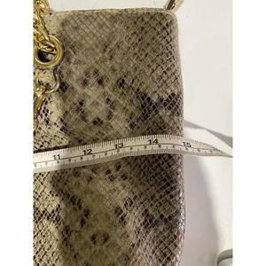 Michael Kors Brown Python Snakeskin Leather‎ Shoulder Bag Chain Strap Embossed thumbnail 7