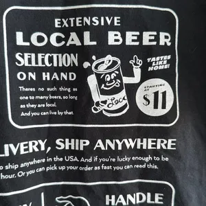 Foxtrot Co. Black and White Menu Graphic T-Shirt, Size Medium thumbnail 12
