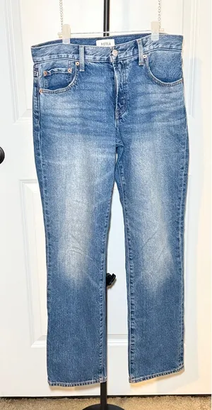 Pistola Womens High Rise Straight Leg Blue‎ Denim Jeans 100% Cotton Size 27 thumbnail 1
