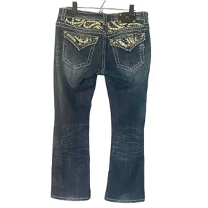 Miss Me Blue Easy Boot Distressed Embellished Classic Denim Jeans Women Sz 29 thumbnail 2