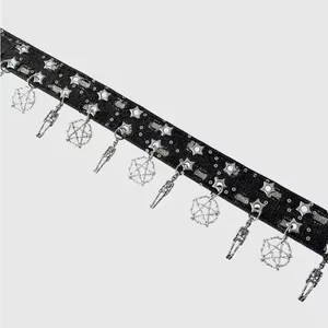 Black and Silver Embellished Women's Belt thumbnail 4