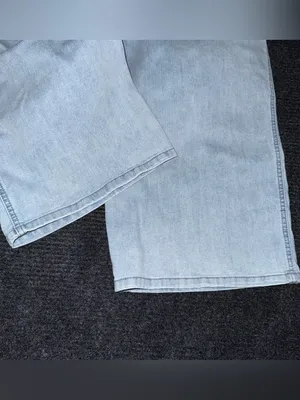 Democracy Ab Technology Wide Leg Cropped Jeans Light Wash Stretch Denim Sz 14 thumbnail 5