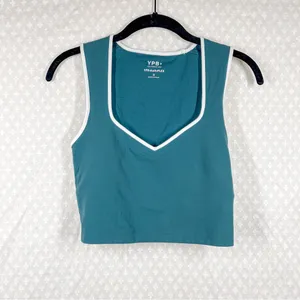 Abercrombie & Fitch YPB Green White Studioflex‎ Portrait Tank thumbnail 2