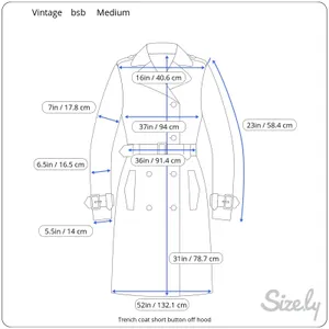 Trench coat short button off hood Tan Size M thumbnail 2