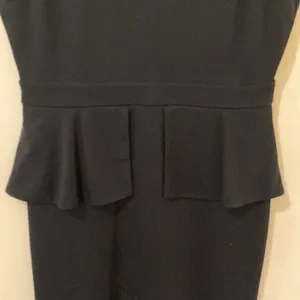The Limited Solid black fit and flare ruffled Sleeveless dress. Size Large thumbnail 3
