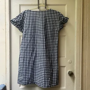 Tabitha Webb Dress 8 Checkered Black White Plaid Preppy Boho Country Ruffle Mini thumbnail 6