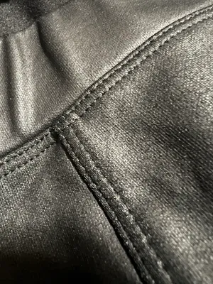 Express Black Faux Leather Low Rise Leggings thumbnail 5