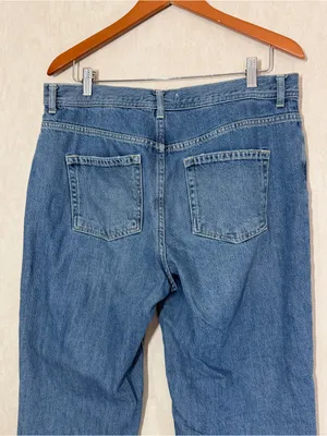 We The Free Women’s Maggie Mid Rise Raw Hem Straight Leg Jeans Sequoia Blue 31 thumbnail 6