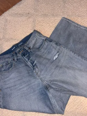 Old Navy high Rise Wide Leg Jeans Ripped thumbnail 4