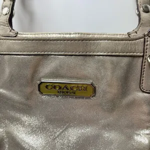 Coach Y2k Madison Gold Leather Tote Bag Purse Top Handle Satchel‎ thumbnail 3