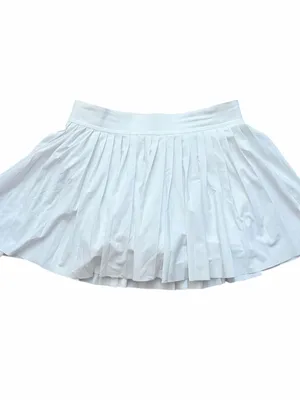 Athleta Women's Match Point High Rise 13 1/2" Pleated Skort in Bright White thumbnail 4