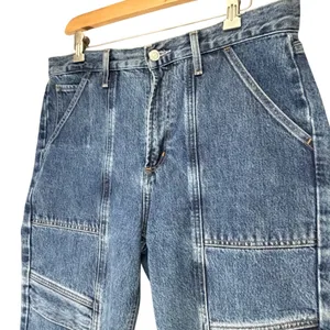 Agolde Cooper Cargo Jeans 28 Blue Organic Cotton Relaxed High Waisted Utility thumbnail 5