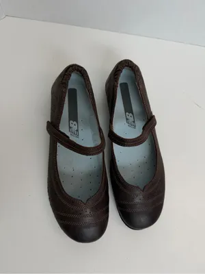 Taos Transit Mary Janes Shoes Flats Leather Lightweight Comfort Travel Brown thumbnail 3