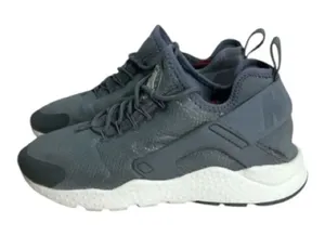 Nike Air Huarache Run Ultra Women Sneakers Size 7.5 Gray White 819151-006 thumbnail 1
