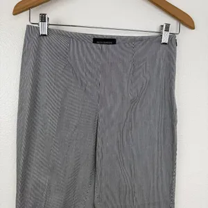 Piazza Sempione Jacqueline Trouser Pants Womens 40 Black White Stripe Career 25" thumbnail 4