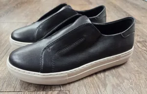 J/Slides Alara Leather Slip-On Platform Sneaker Black Shoes Size 7M thumbnail 1