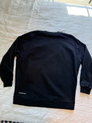 Lululemon Perfectly Oversized Crew Sweatshirt Black French Terry thumbnail 2