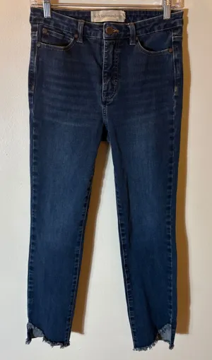 Soft Surroundings‎ Asymmetric Raw Hem Ankle Distressed Jeans Size 4 thumbnail 1