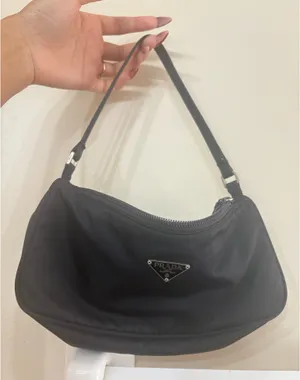 Nylon Shoulder Prada Bag Black thumbnail 1