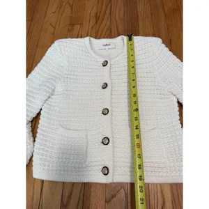 ba&sh NWT Ecru Gaspard Knitted Caridgan Sweater‎ Size 0 (XS) thumbnail 7