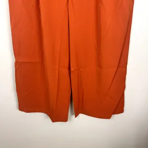 Halara Pleated High Rise Wide Leg Sailor Trouser Gold Buttons Size Large NWT thumbnail 3