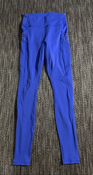 Fabletics Trinity Mid Rise 7/8 Pocket Leggings Royal Blue Size Small thumbnail 1