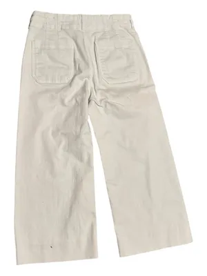 Maeve The Colette Cropped Wide-Leg Pants White Size 29 thumbnail 4